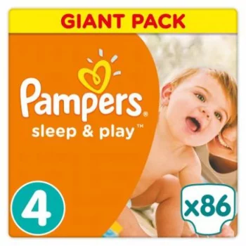 Подгузники Pampers Sleep & Play 8-14 кг, 4 размер, 86 шт